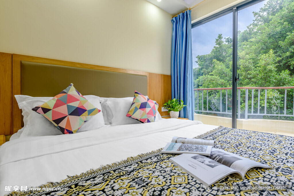 三亚温馨舒适的卧室休憩空间