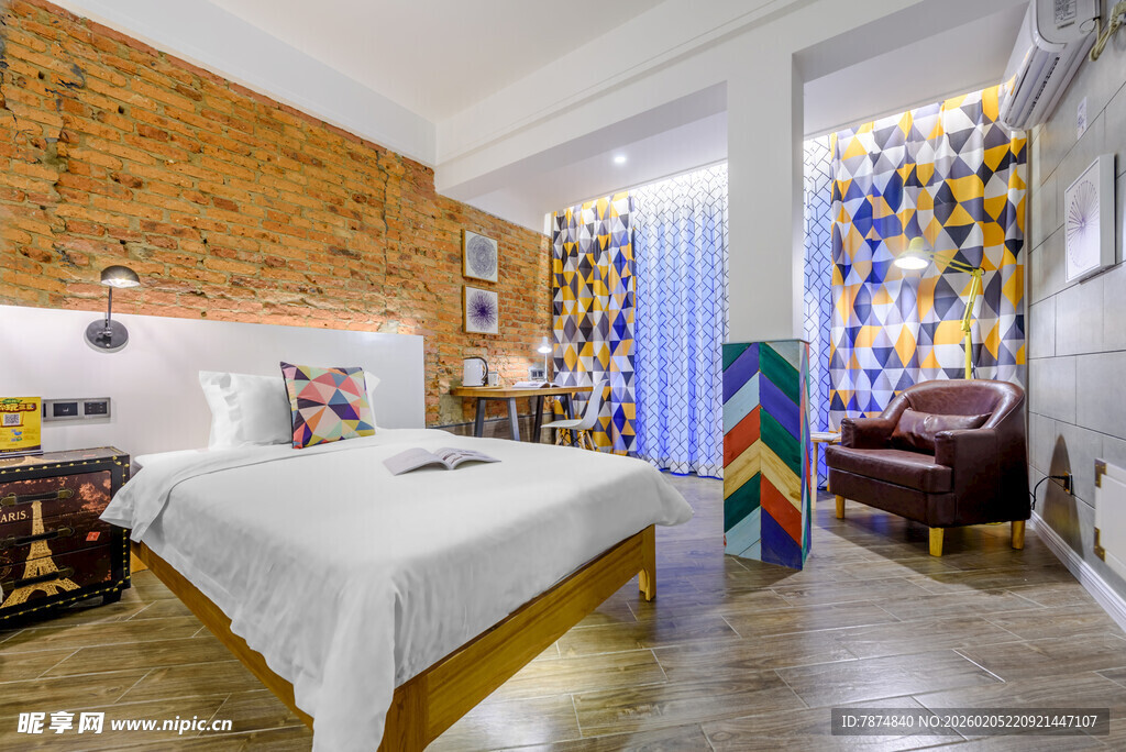 三亚多彩个性风卧室空间展示