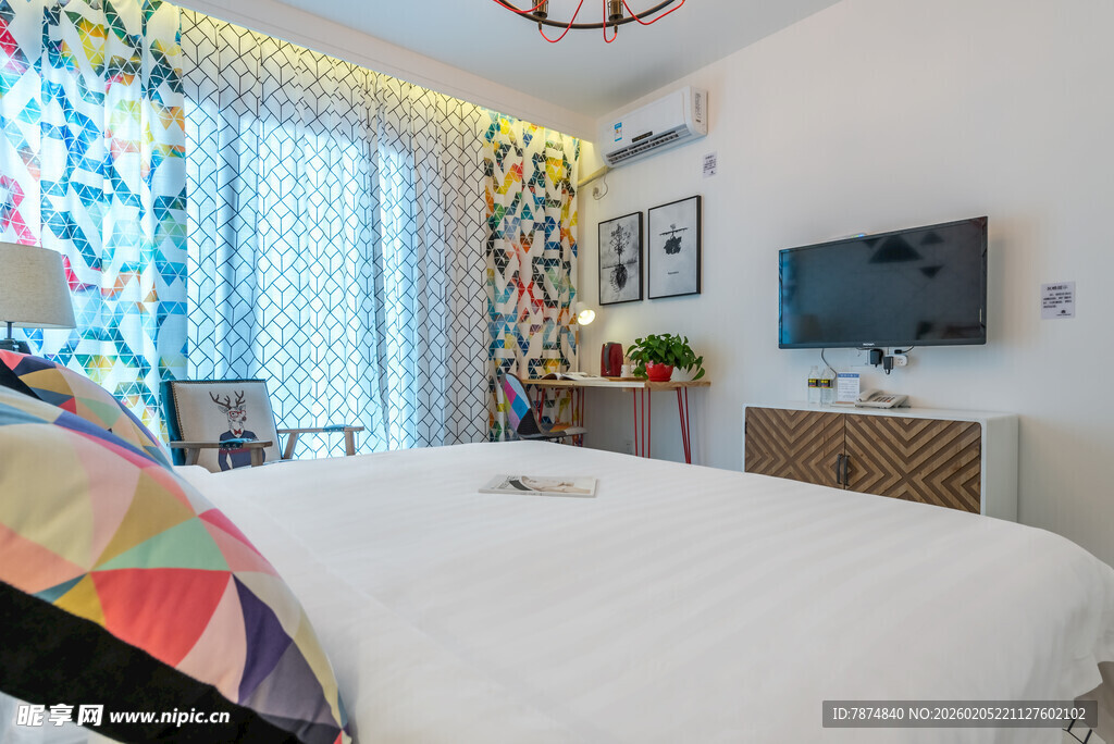 三亚多彩温馨卧室室内场景