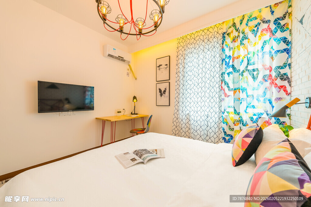 三亚多彩温馨卧室室内场景