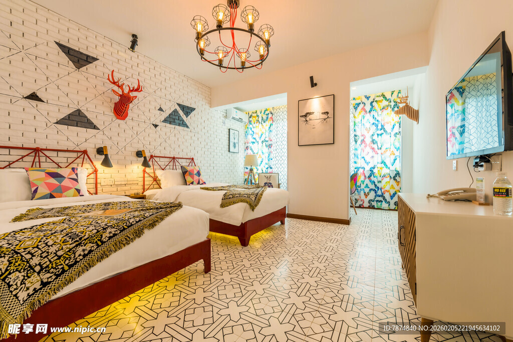 三亚梦幻童趣风儿童房装饰