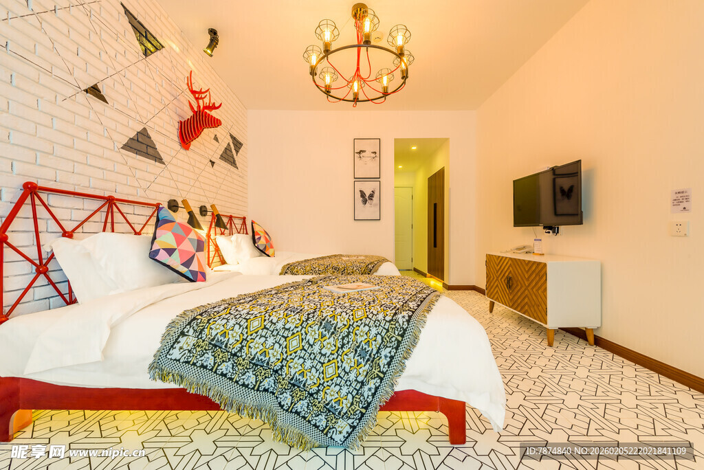 三亚温馨童趣卧室布置展示