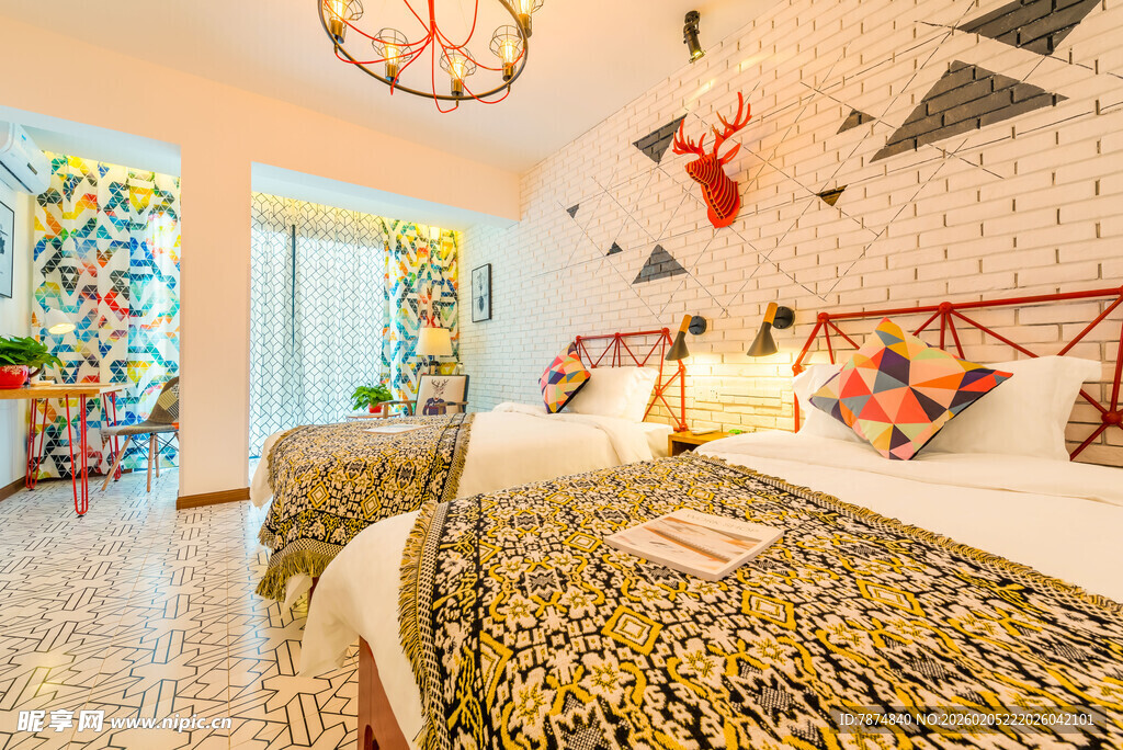 三亚多彩异域风卧室装饰展示
