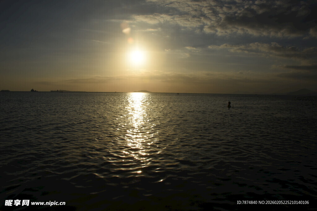 三亚海上日落美景