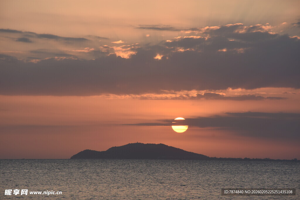 三亚海上日落美景