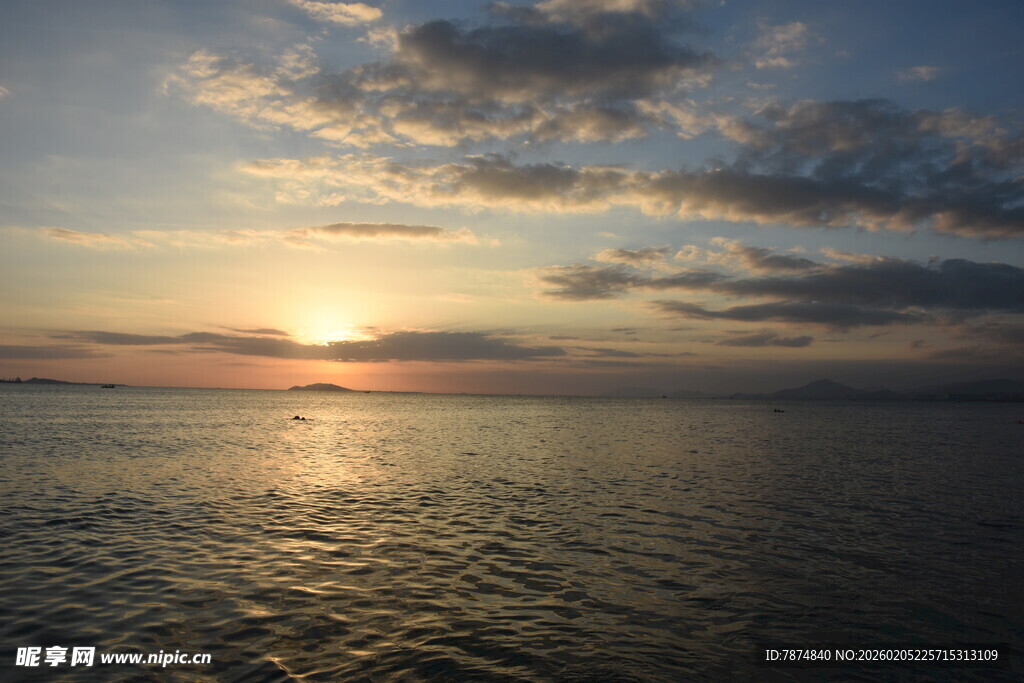 三亚海上日落美景