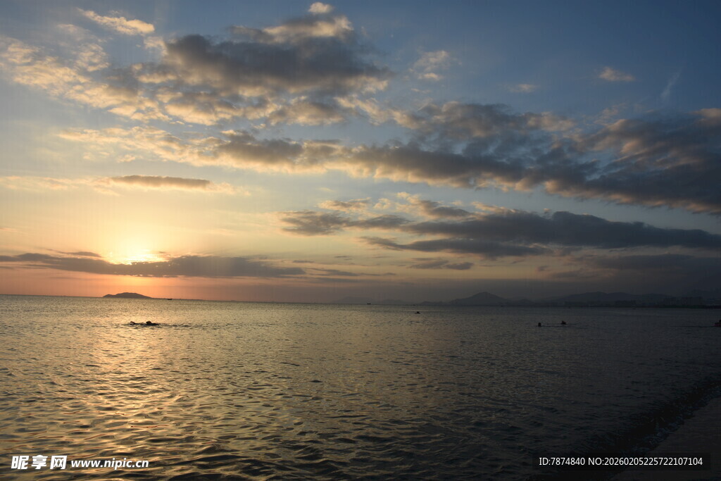 三亚海上日落美景