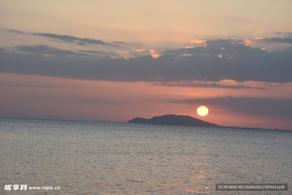 三亚海上日落美景