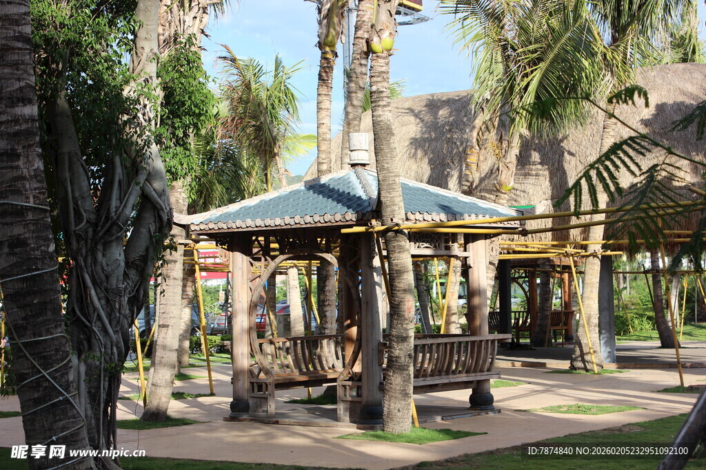 三亚户外休闲凉亭景观