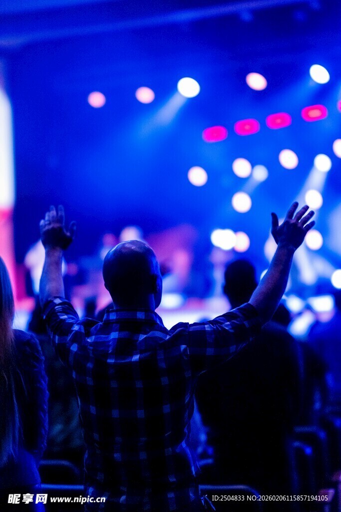 观众在演唱会现场热情欢呼