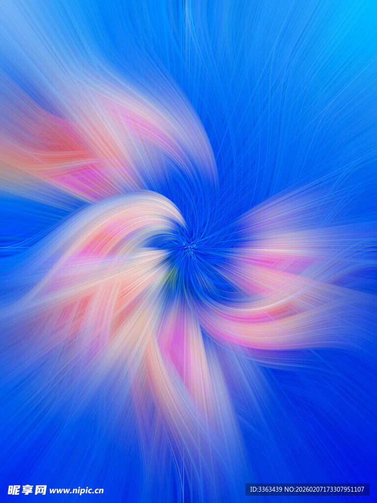 梦幻蓝色渐变抽象图案