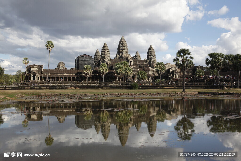 吴哥窟倒影美景