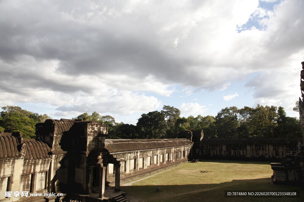 古老寺庙遗址景观