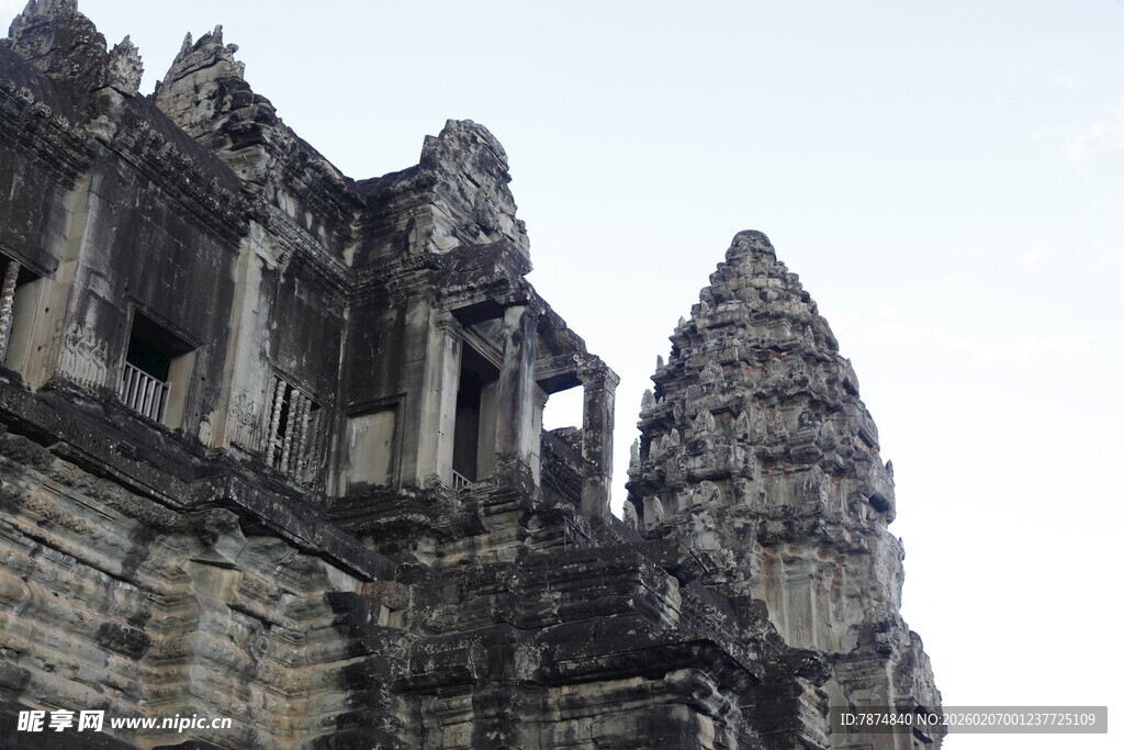 古老神秘的柬埔寨寺庙建筑