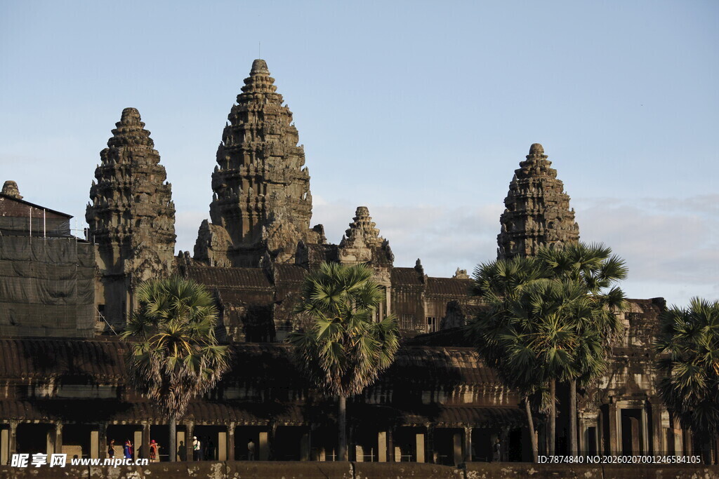 吴哥窟壮丽古老建筑景观