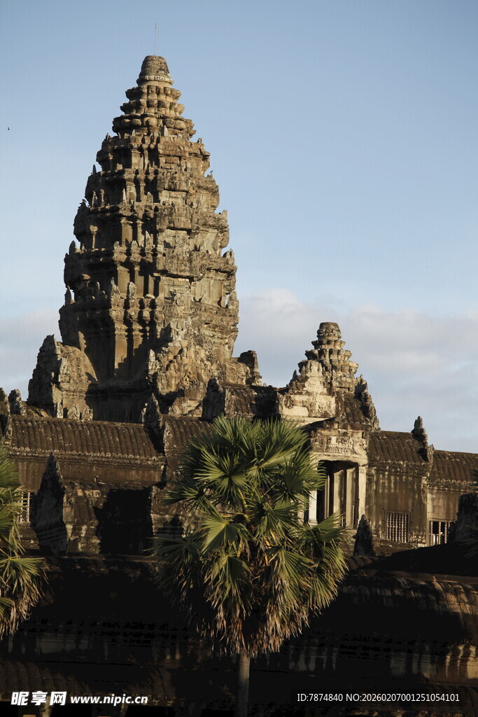 吴哥窟古老壮丽建筑景观