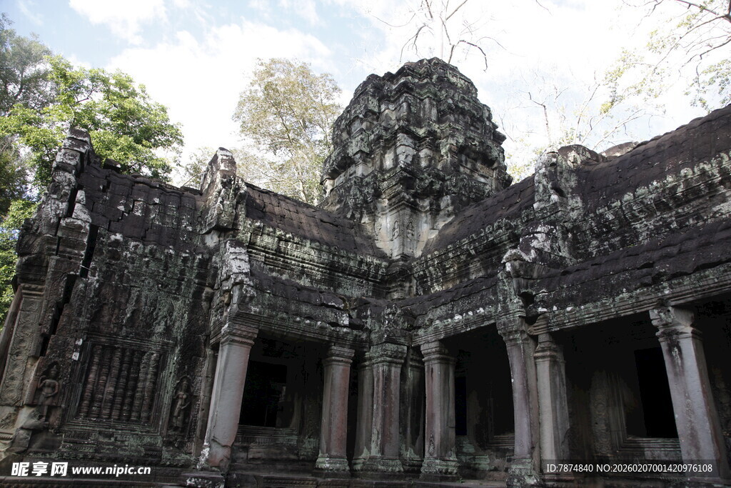 古老神秘的吴哥窟建筑