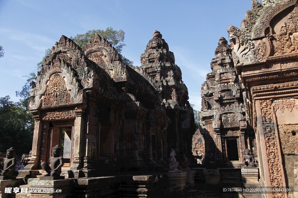 古老神秘的柬埔寨寺庙建筑