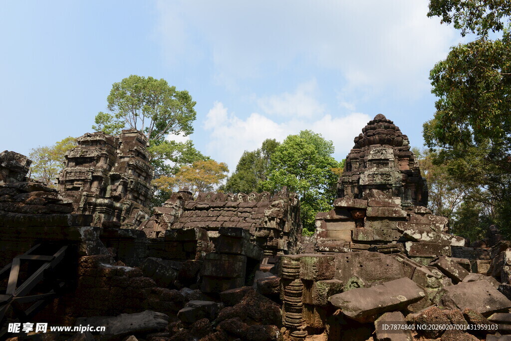古老神秘的柬埔寨寺庙遗迹