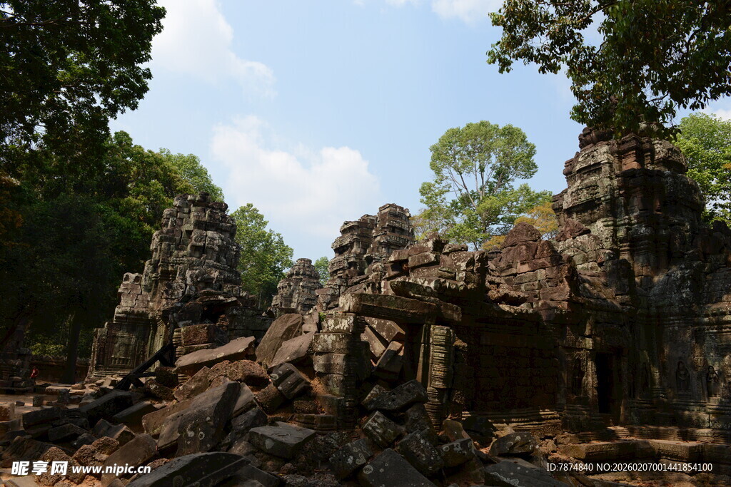 古老神秘的柬埔寨寺庙遗迹