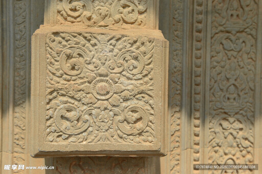 精美石雕装饰细节