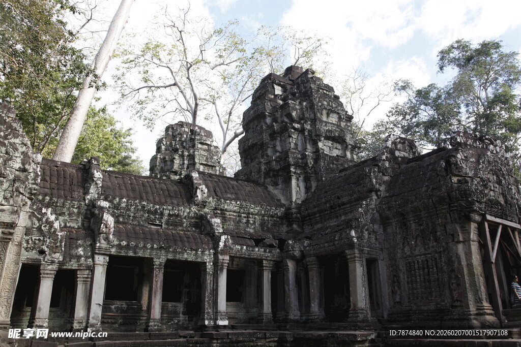 吴哥窟古老建筑风貌