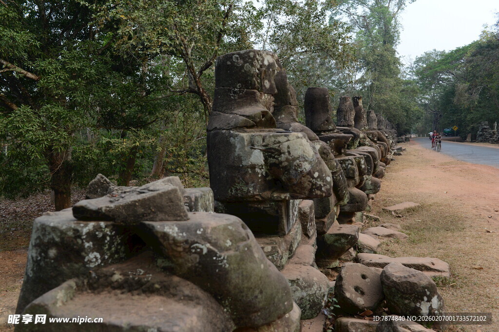 吴哥窟石像遗迹