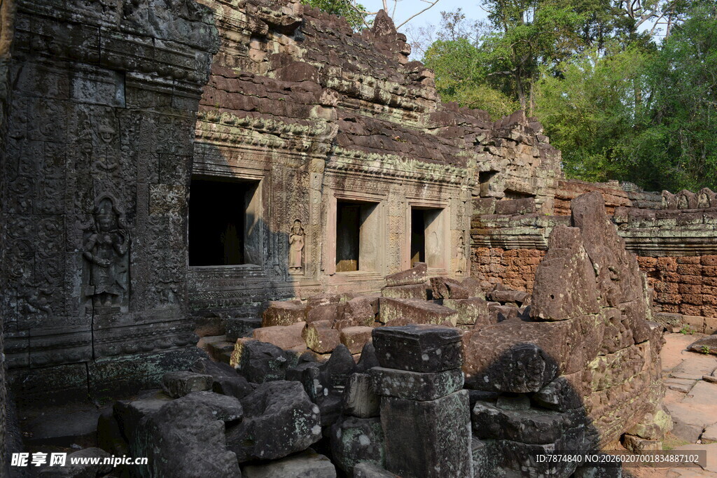 古老神秘的柬埔寨寺庙遗迹