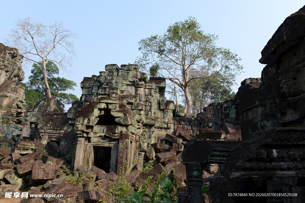 古老神秘的柬埔寨寺庙遗迹