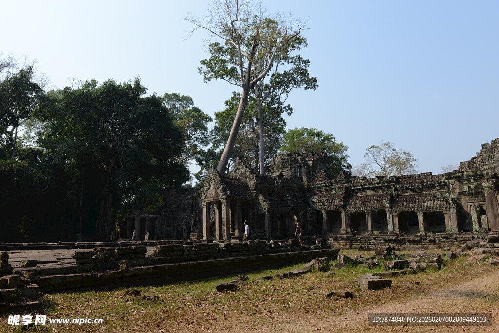 古老柬埔寨寺庙遗址