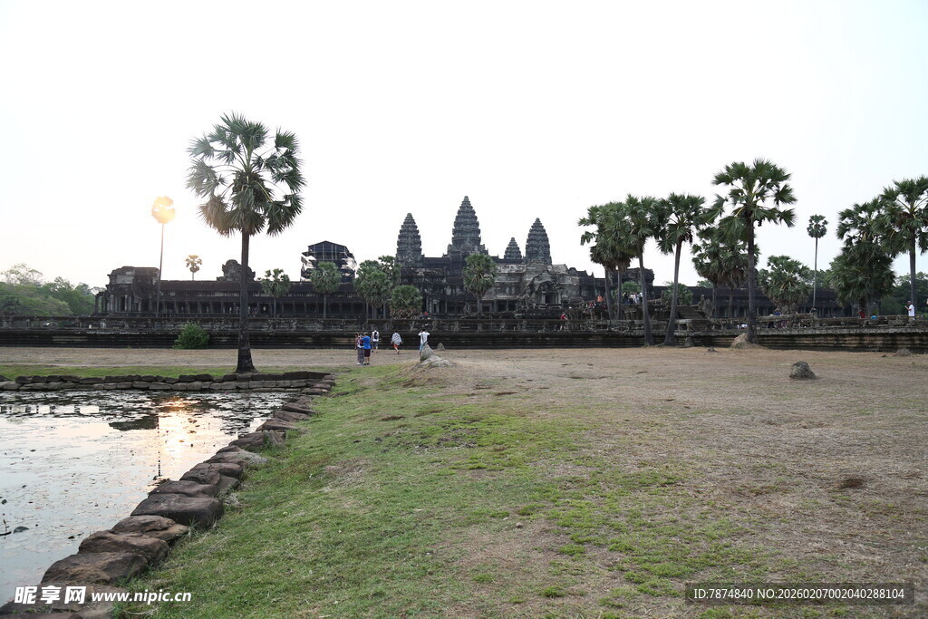 吴哥窟古老建筑景观