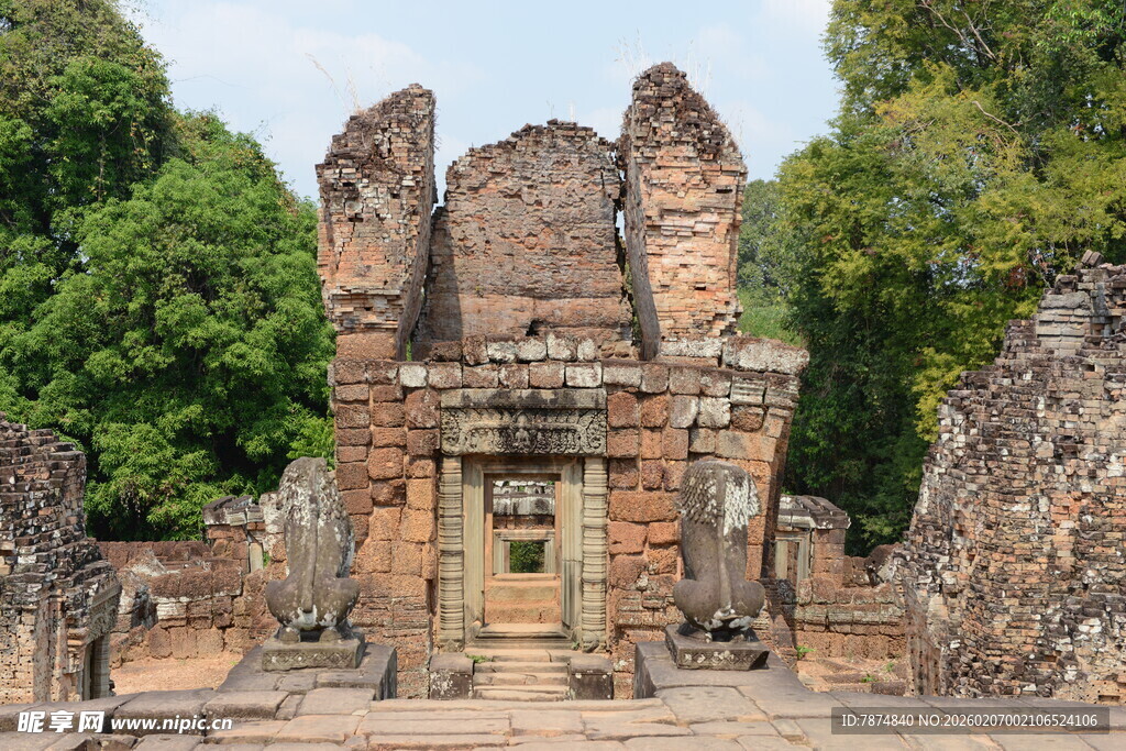 古老神秘的柬埔寨寺庙遗迹