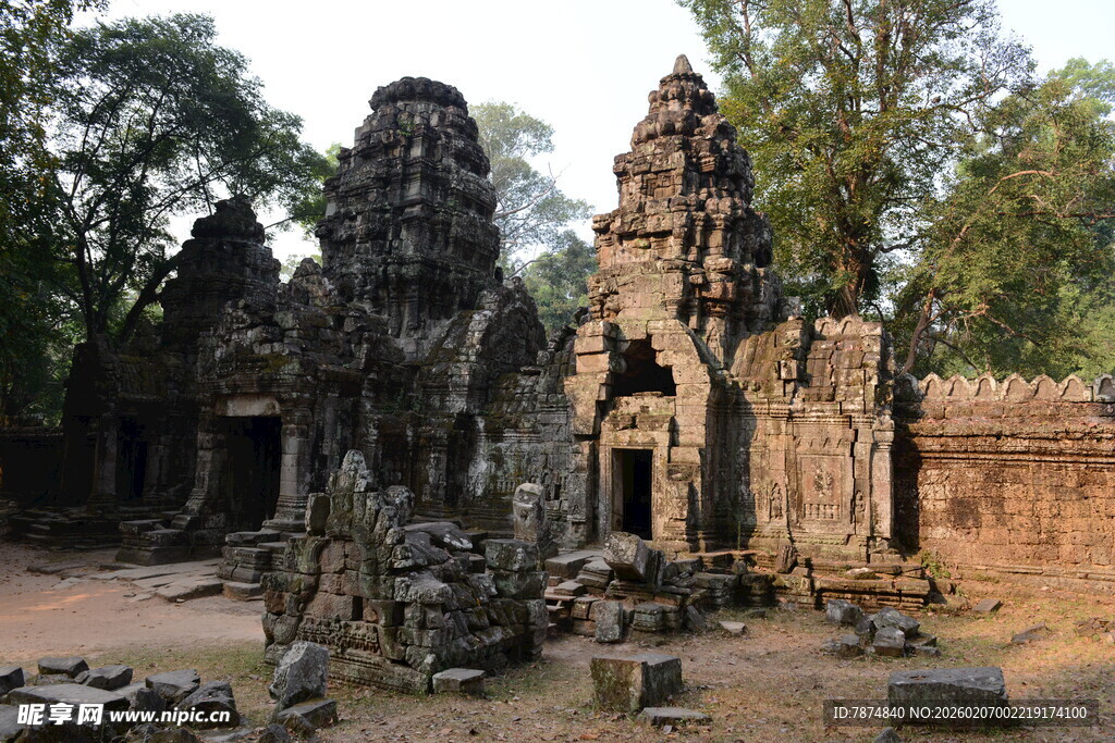 古老神秘的柬埔寨寺庙遗迹