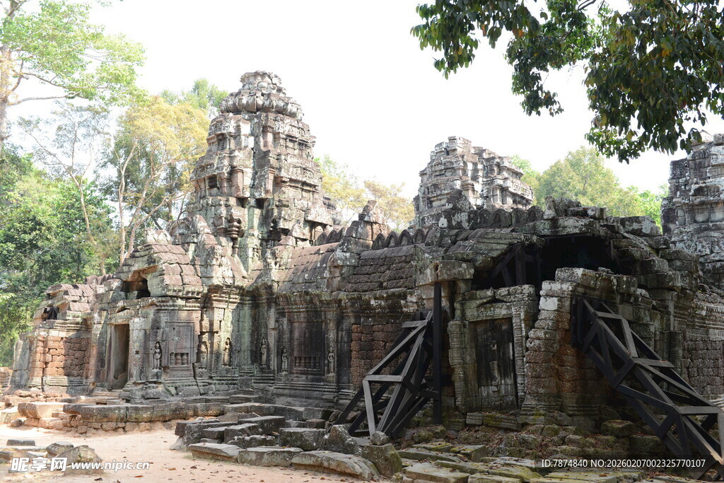 古老神秘的柬埔寨寺庙遗迹