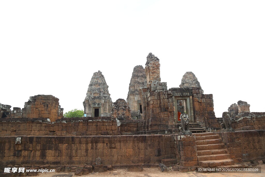 吴哥窟古老建筑景观