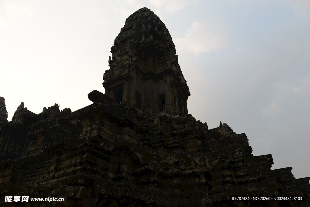 吴哥窟古老建筑剪影