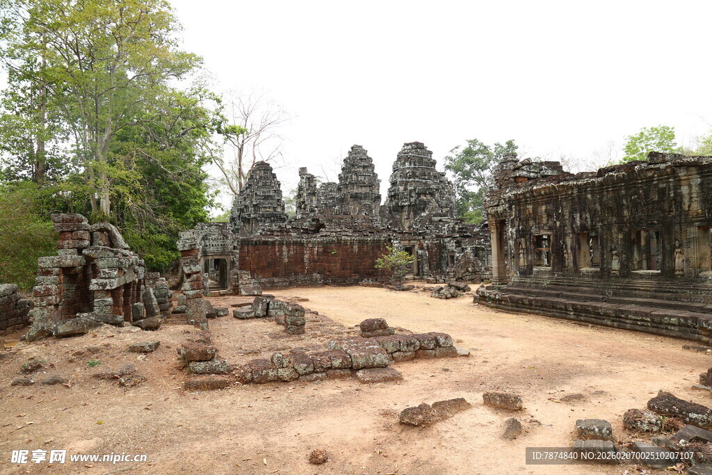 古老神秘的柬埔寨寺庙遗址