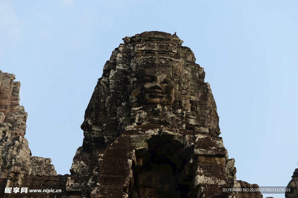 吴哥窟古老石像
