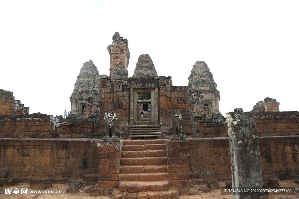 古老柬埔寨寺庙建筑景观