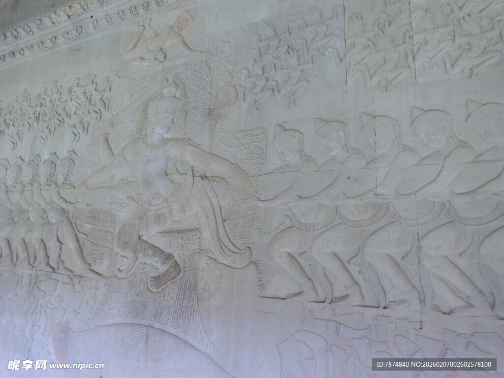 白色织物上的精美纹理图案