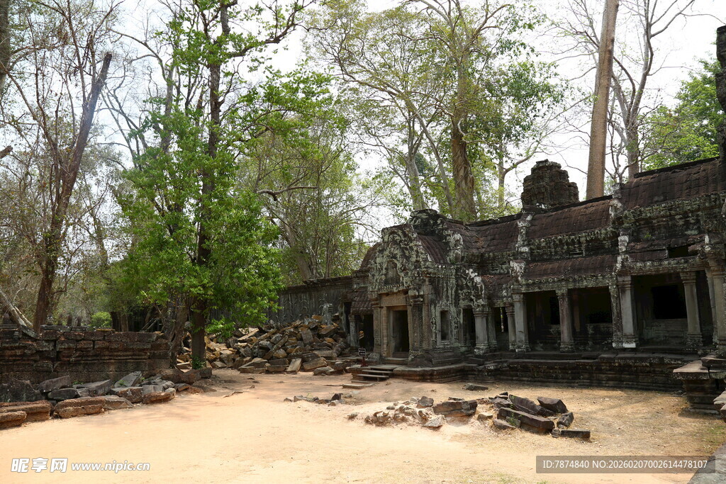 古老柬埔寨寺庙遗址