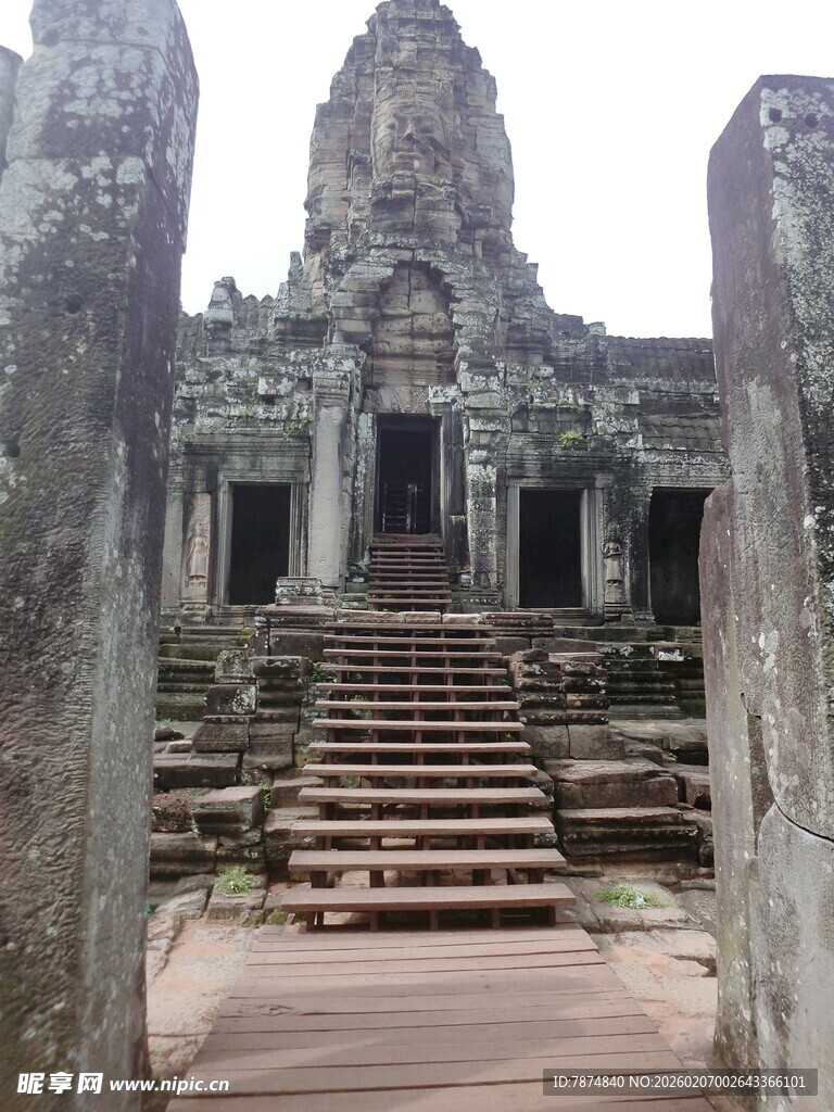 古老吴哥窟建筑景观