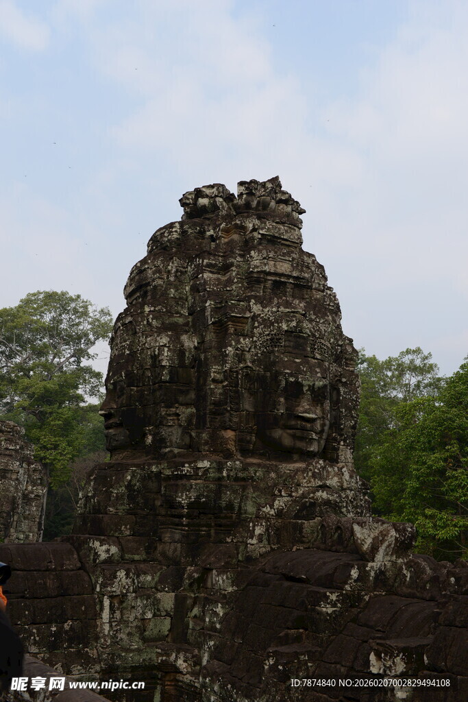 吴哥窟古老石像