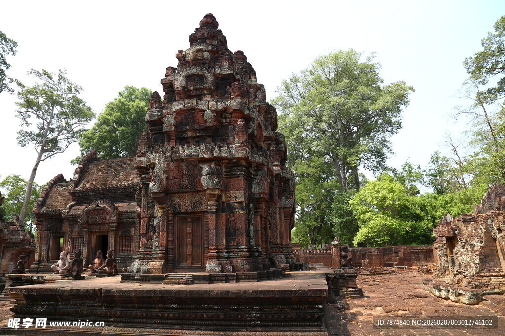 古老神秘的柬埔寨寺庙遗迹