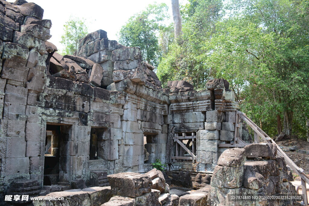 古老神秘的柬埔寨寺庙遗迹