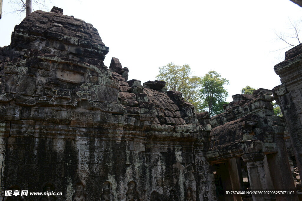 古老神秘的柬埔寨寺庙遗迹