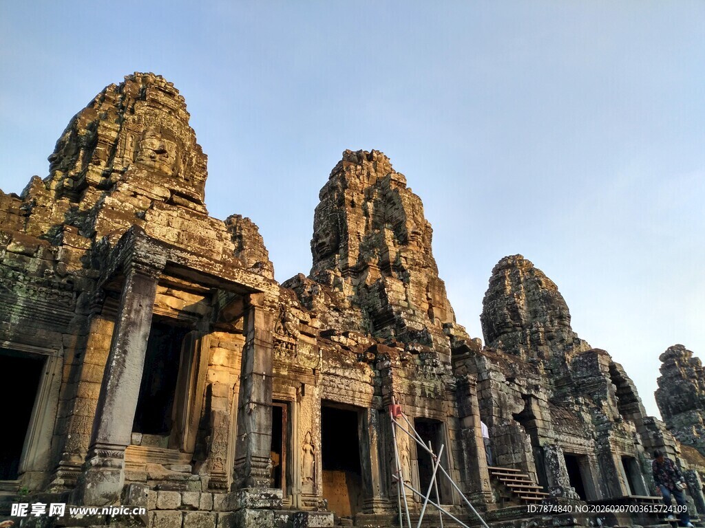 吴哥窟古老建筑壮丽景观