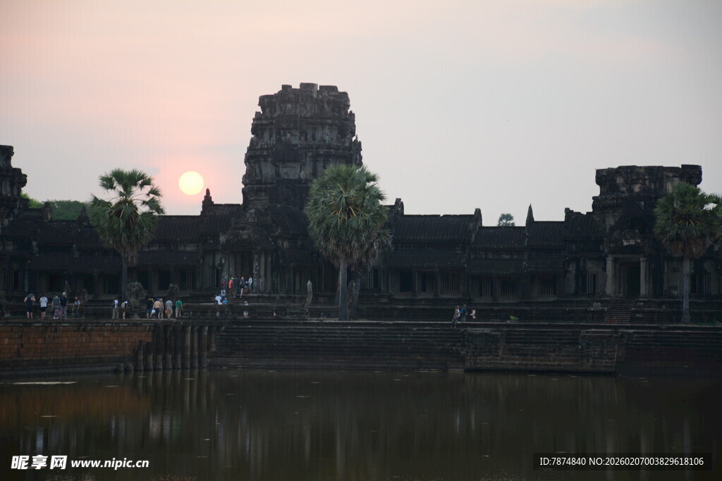 吴哥窟黄昏美景