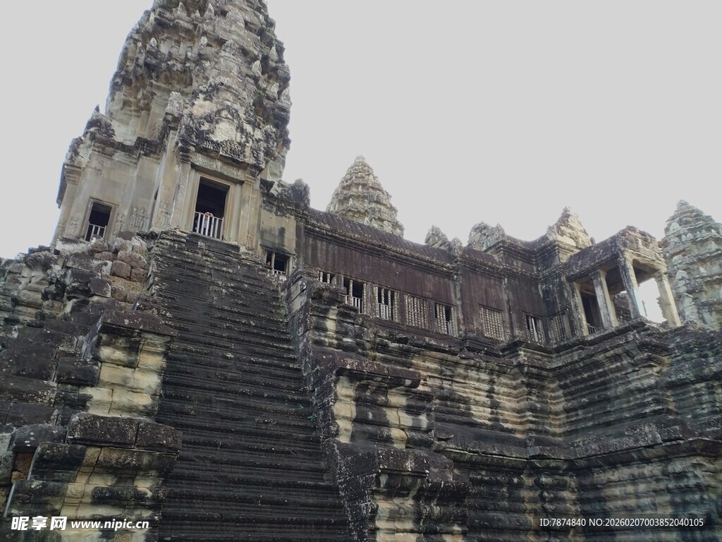 吴哥窟古老建筑景观