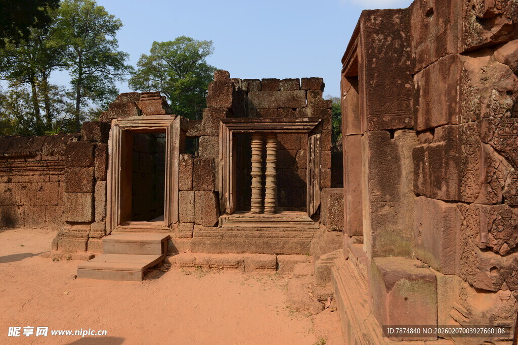 古老柬埔寨寺庙遗址